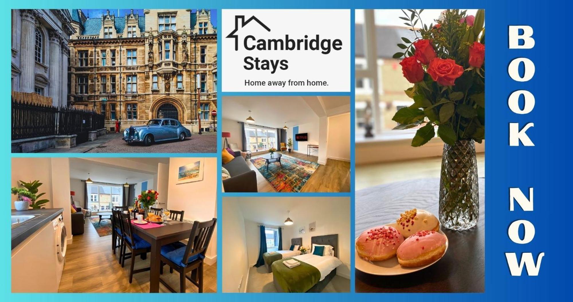Cambridge Stays Riverside Apart Hotel With 2Br Flats At The City Centre-Parking-Balcony Exterior photo