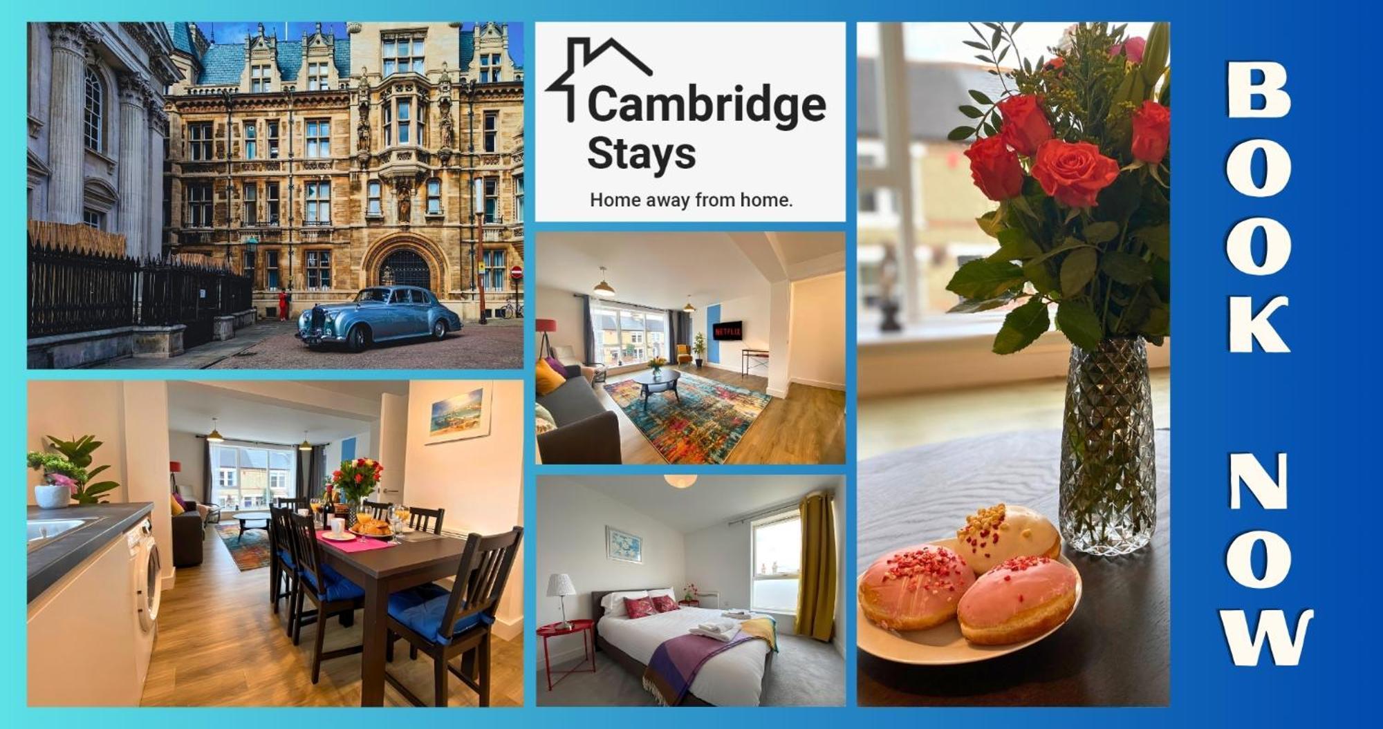 Cambridge Stays Riverside Apart Hotel With 2Br Flats At The City Centre-Parking-Balcony Exterior photo
